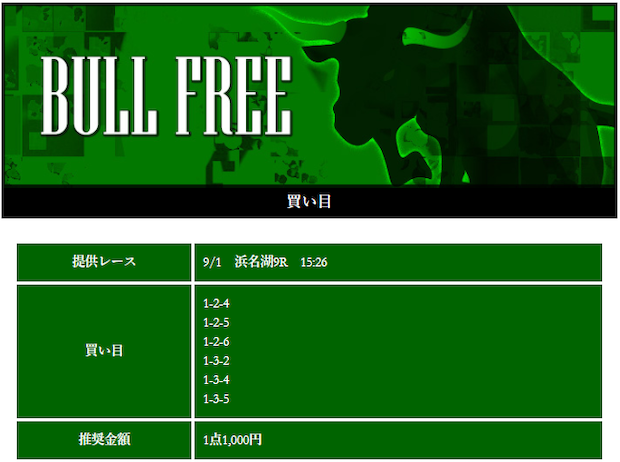 競艇ブル2020年09月1日無料予想