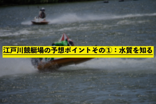 江戸川競艇場の予想ポイントその①：水質を知る